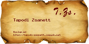 Tapodi Zsanett névjegykártya